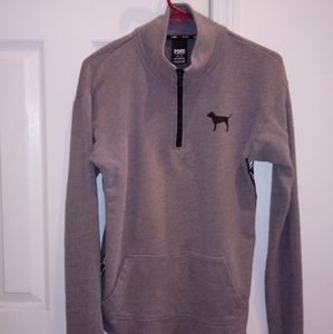 Pink Victoria's Secret Women's Quarter Zip Sweatshirt